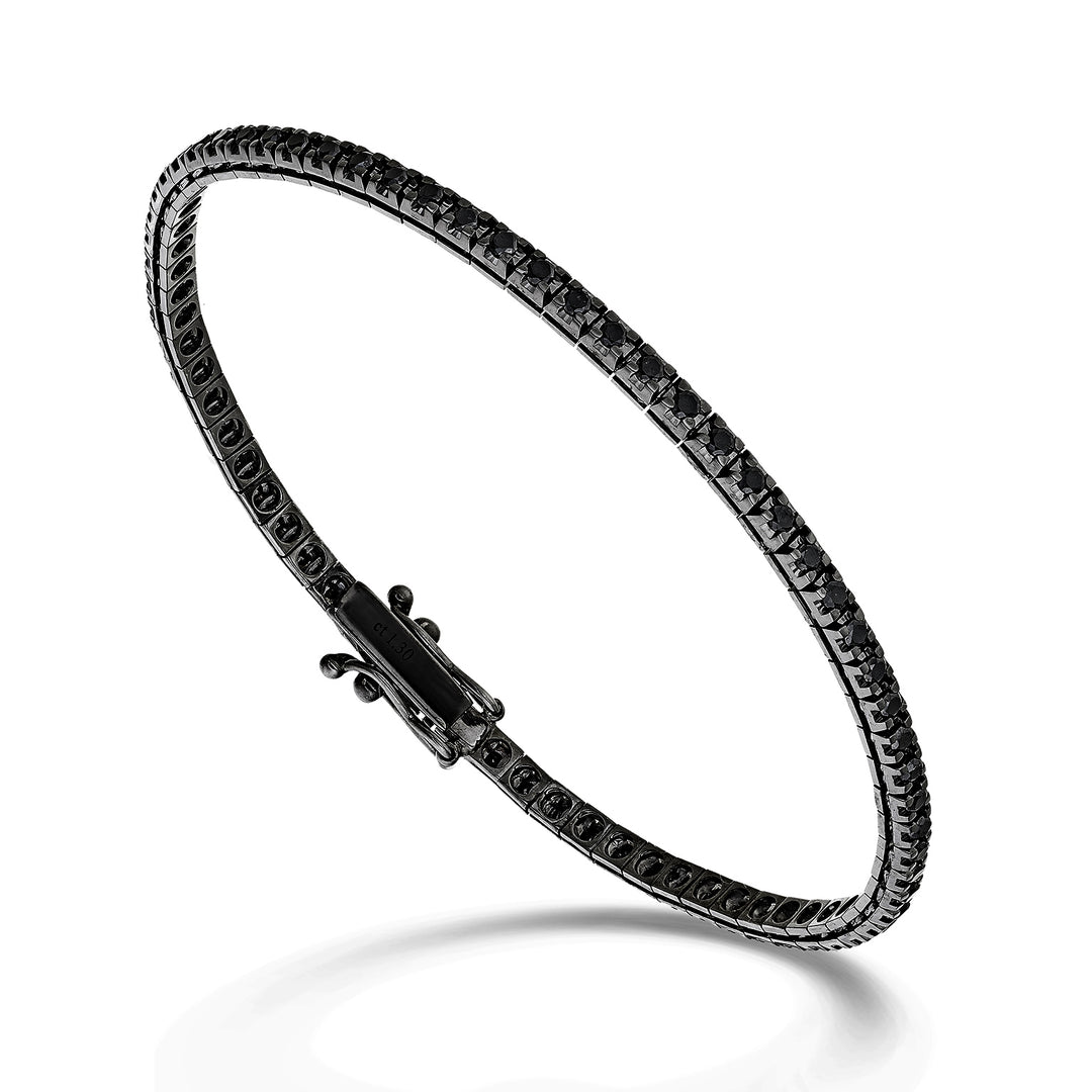 World Diamond Group tennisarmband d. zwarte piramide ct1,48 19cm BTQ069BK100-190-25295110096