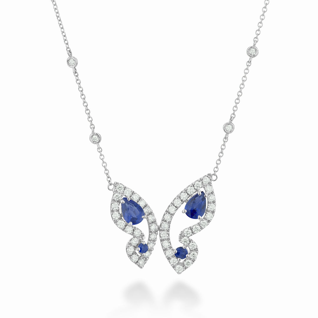 Golay iso mariposa-choker safiireilla ja timanteilla GFFA008DIZB-22259110052