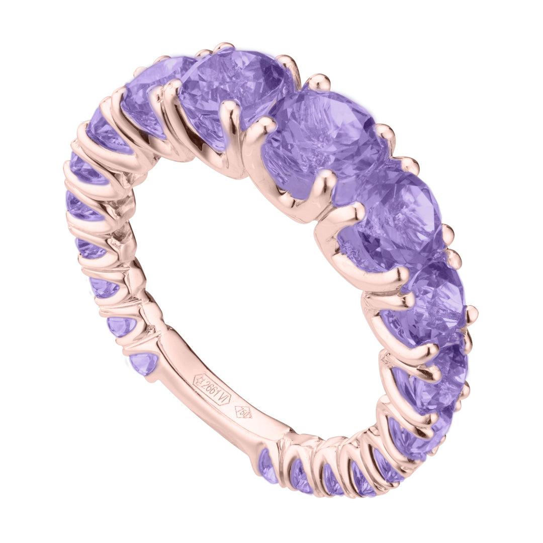 Nihama en 18 karat gradueret ametyst med roseguldbarre NXDABIC1498AMETO3