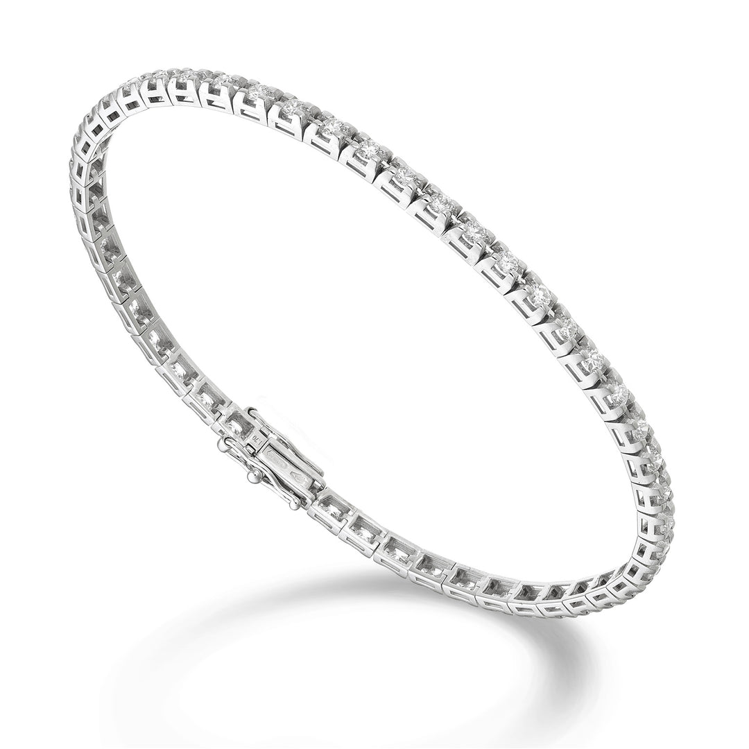 Βραχιόλι τένις με χυτό World Diamond Group. ελαφριά πυραμίδα ct 0,01 το καθένα BTP801D0010-170-26156110073