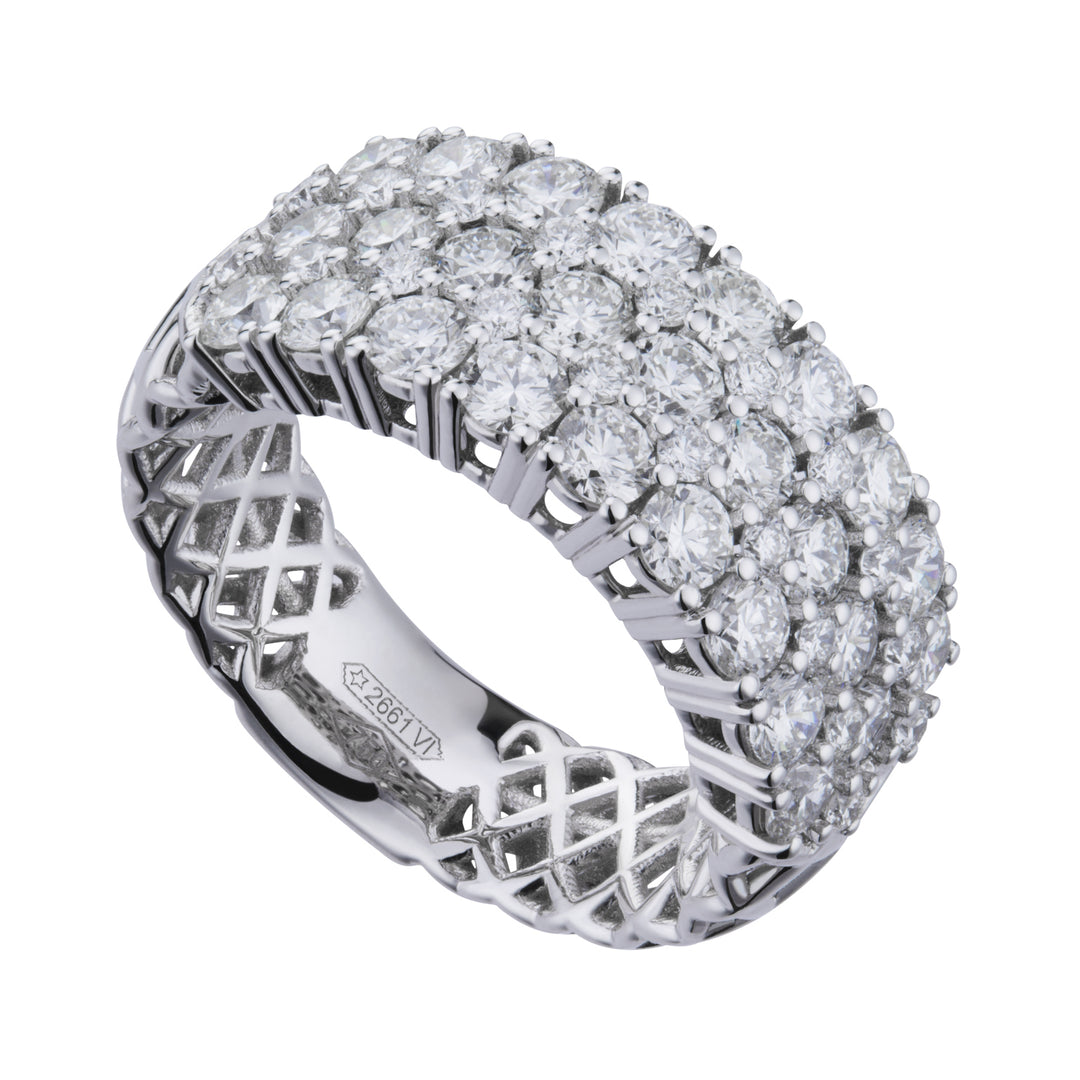 Golay halvrund båndring med diamanter AFMG010DI2-23030110078