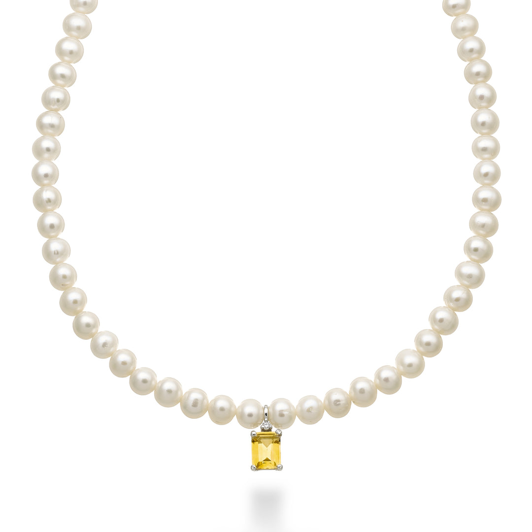 Mikiko cl 18k fw 5,5/6 Citrin Okt. 6x8 ct.1,30 Durchm. 0,02 ct Federring MC1575O4CITR55