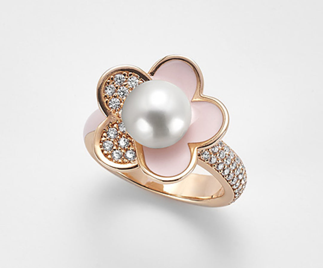 Nihama an ag925 fw bot 8,5/9 gem swarovski roze emaille NA7156A3ROSA000