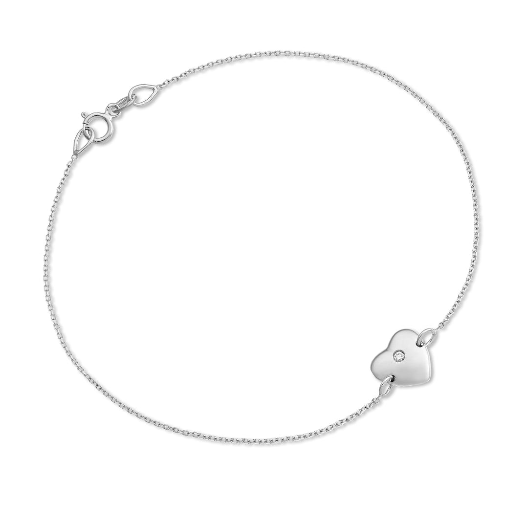 Mikiko br coração 18k ouro branco 0,01 quilates MB5039O4BR001