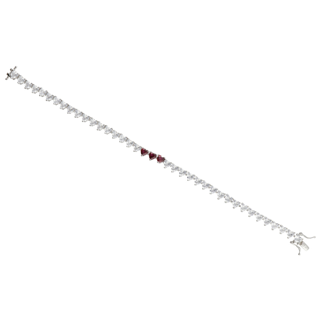 Mikiko br ag925 gem swarovski hvit og rød MB7440A4RED00