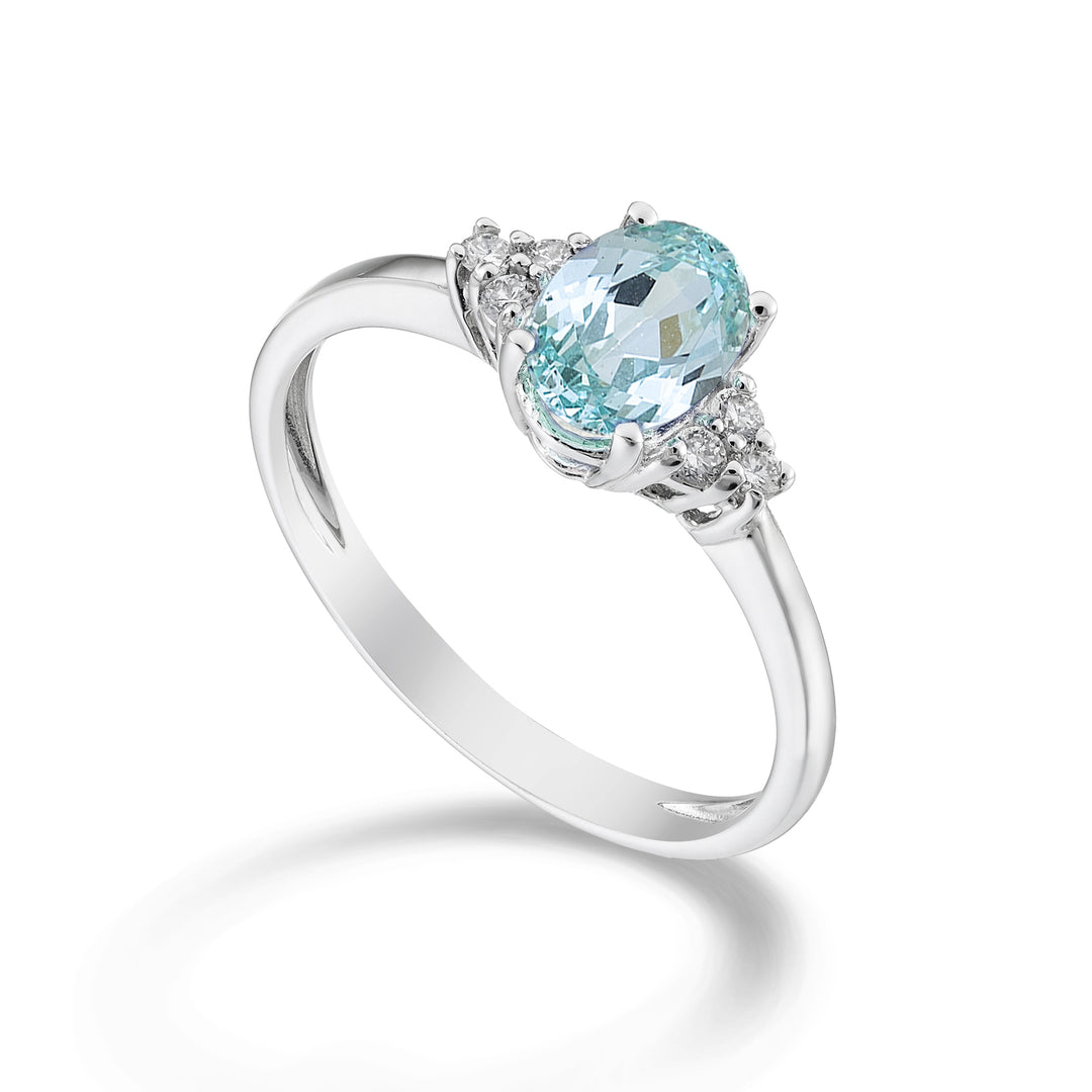 Mikiko og 18k paraiba turmalin oval 7x5 ct.0.80 dia ct.0.09 MA5112O4PAR