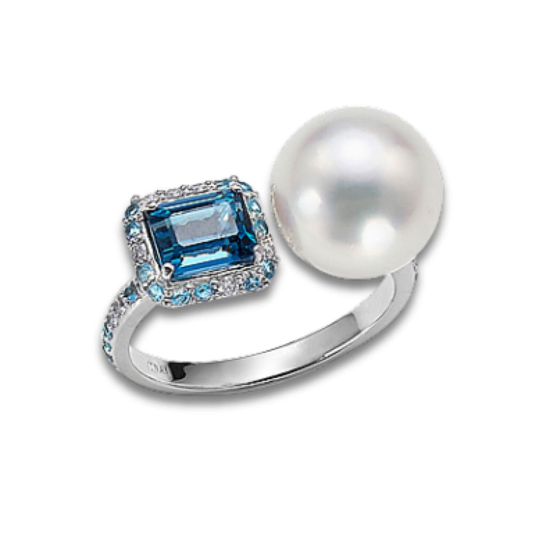Golay 18k sspw 10/11 ct.0,10 halk., sininen topaasi ja lontoo t-opaasi GA0771O4SABI100