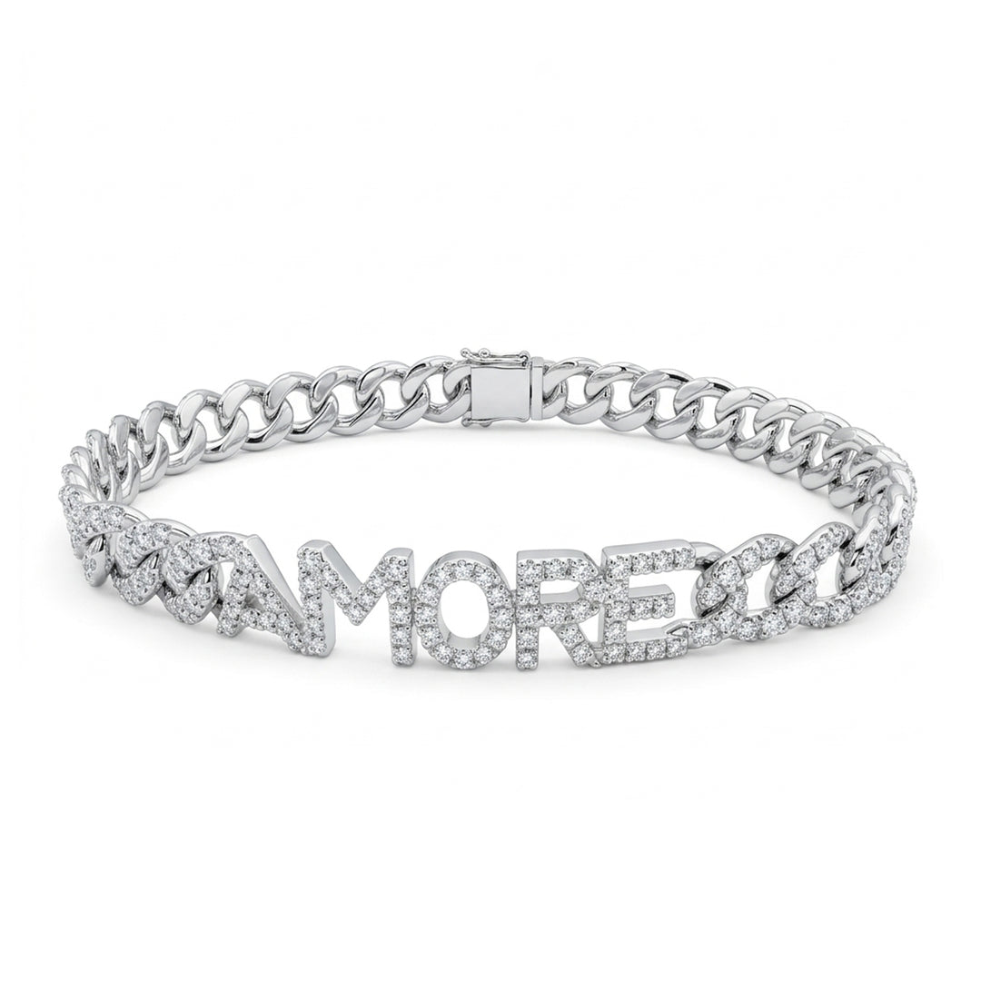 Pulseira Golay pequena groumette toda pavimentada amor BPVAMORE-22045110075