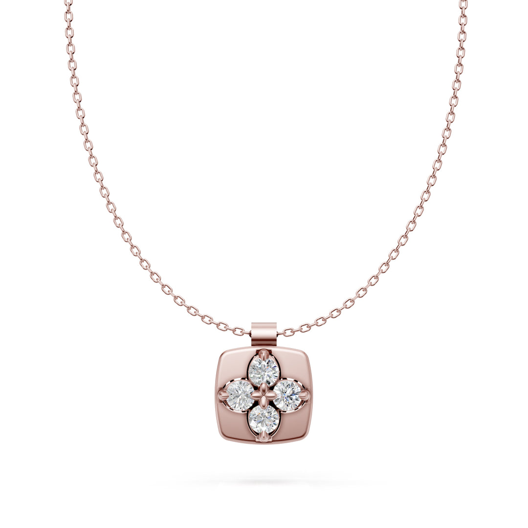 Golay satinblommahalsband med små vita diamanter GMPFI01DI74SR-25036110108