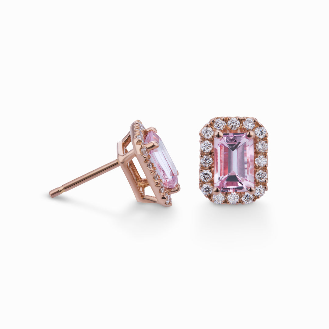 World Diamond Group 7x5 åttekantede kunsitt øredobber og diamanter OCL072DIKZ3-23166110344