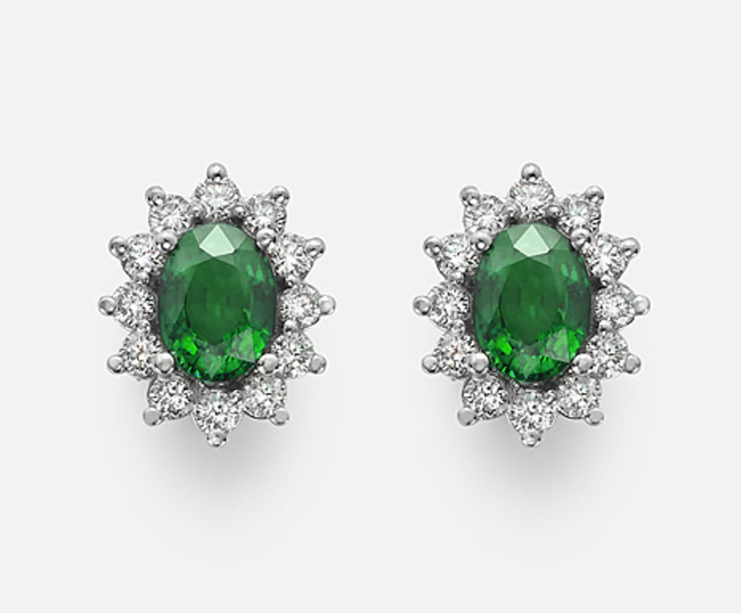 Nihama veya 18k zümrüt no. oval 7x5 ct.1,38 çap. 0,60 ct NO5031O4SMN138