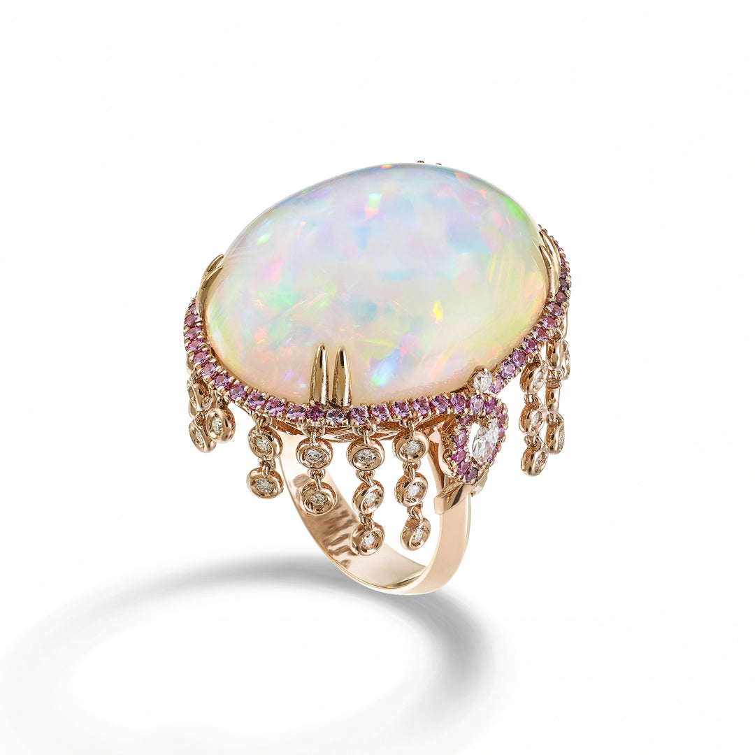 Golay um cabochão de opala ov 28,06 ct com diam e zaff rosa ACLC018DIZPOP-23283110075