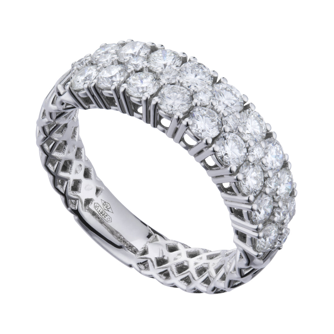 Golay halvrund båndring med diamanter AFMG009DI2-21259110088