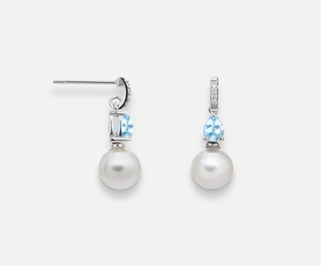 Mikiko or 18k fw 6,5/7 acquamrina goccia 4x3 ct.0,26 dia ct.0,02 MO1524O4FABI065-AM