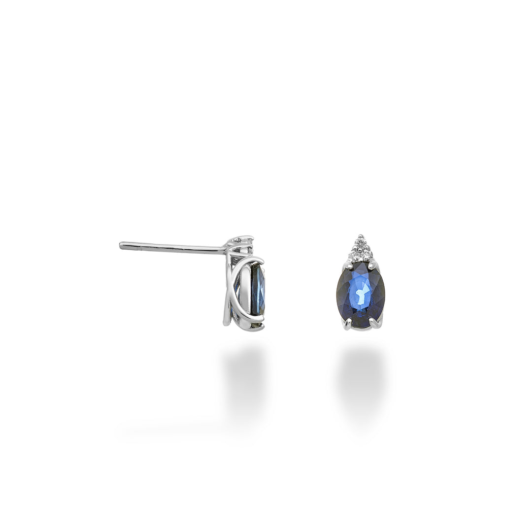 Mikiko nebo 18k safír č. 7x5 ovál a tři diamanty MO5172O4ZFN160