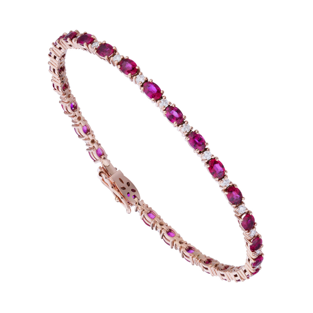 Pulsera de tenis Golay con rubíes ovalados y diamantes BCT027RUDI1-24156110021