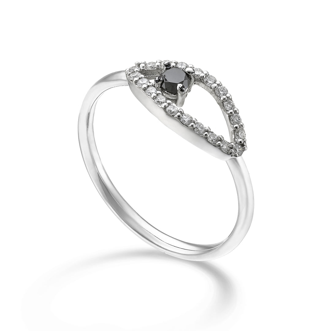 World Diamond Group ένα μαύρο διαμάντι "μάτι" 18 καρατίων 0,10 ct διάμ. ct.0.15 GA5186O4BK025
