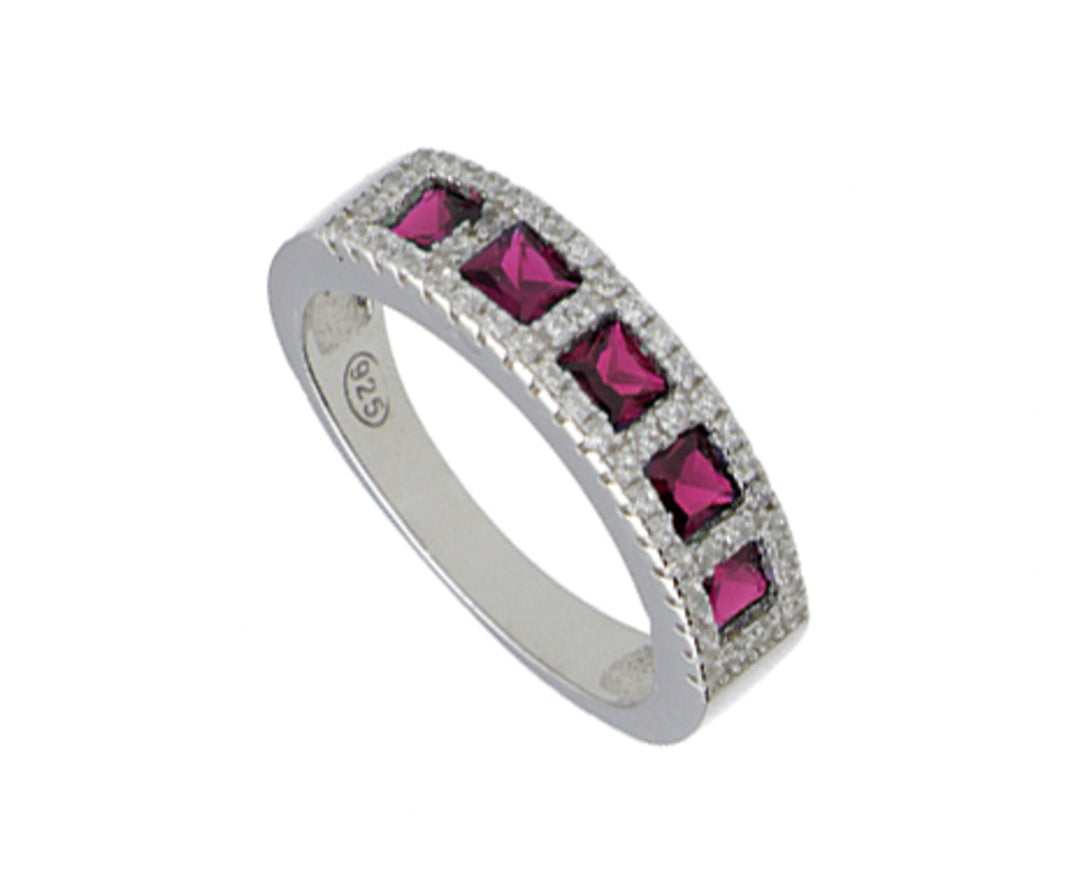 Nihama ve ag925 mücevher swarovski beyaz ve kırmızı NA7184A4RED00
