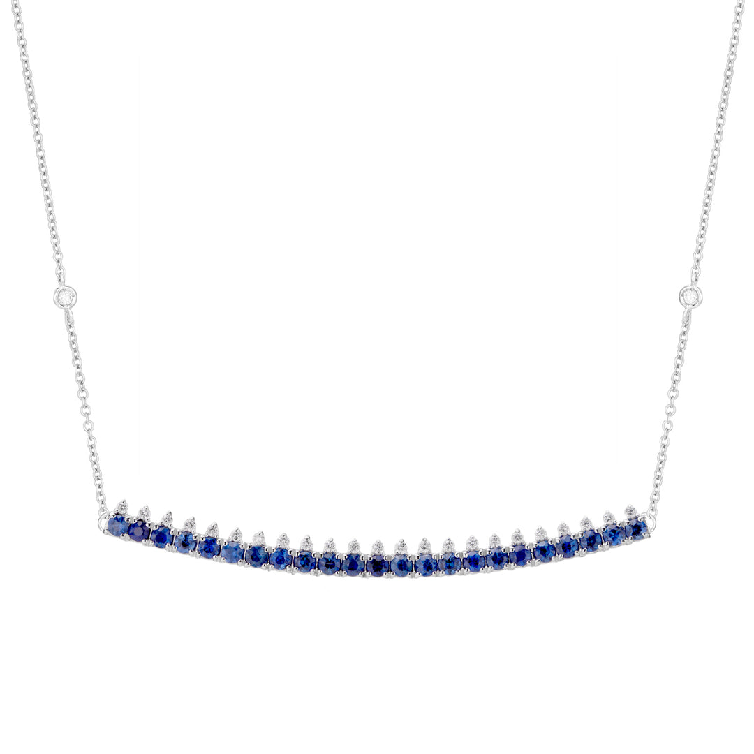 Pendentif barre saphir Golay et diamant blanc PDG002ZBDI-18082110053