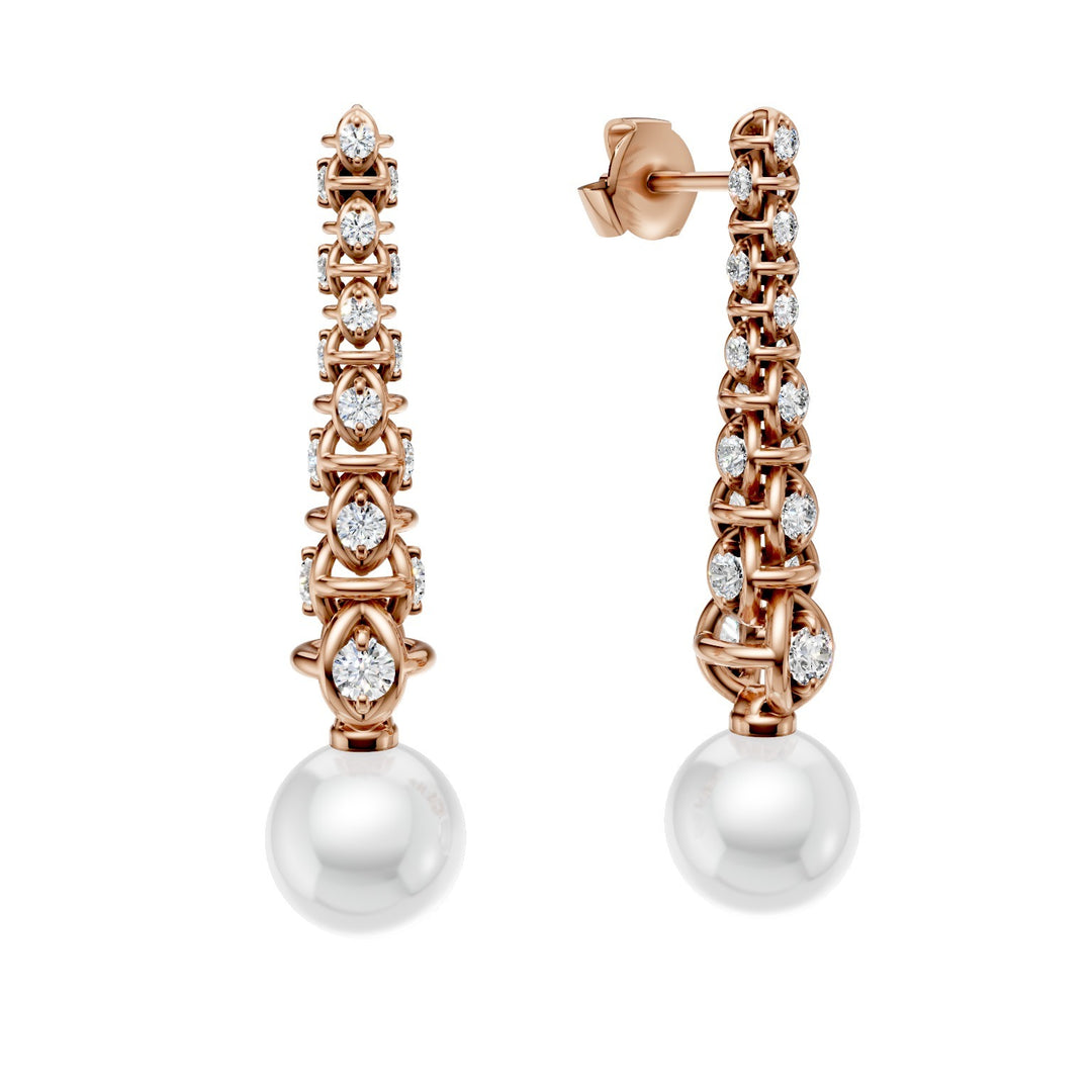 Golay øreringe blød mesh perle australien rosa guld OD594DAUR-25024110241