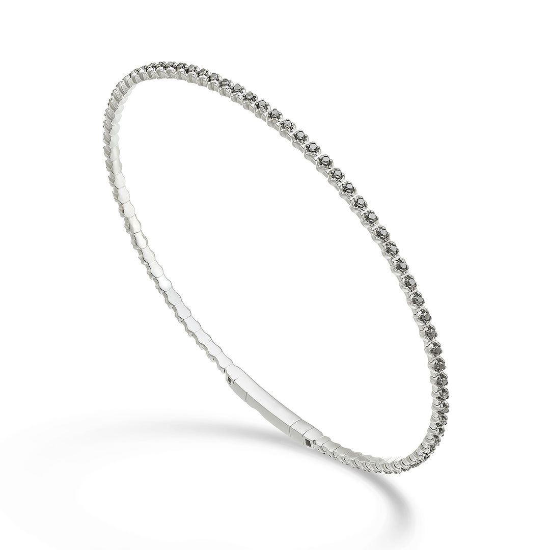 Golay br 18k tennis flex diam. sort ct. 0,50 hvidguld 17 cm GBFLEX006BKO4