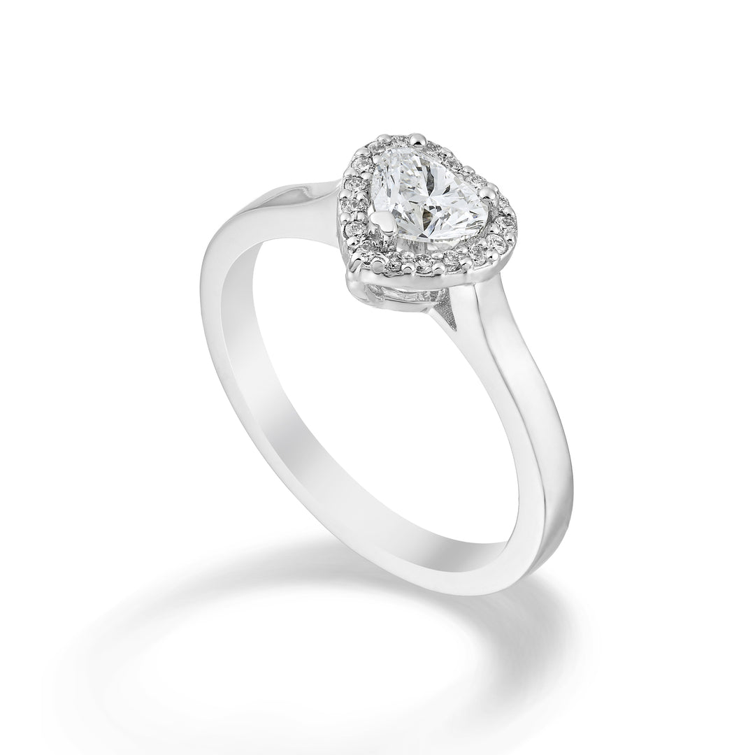 Golay hjärta diamantring 0,60 ct med diamantkontur ACTHS009DI60-23339110054