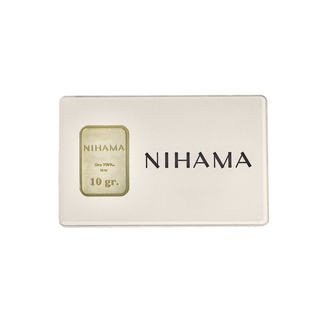Nihama buborékfólia, 18 karátos arany tuskó 10 grammos, plexi nihama BLTGOLD10G_NH