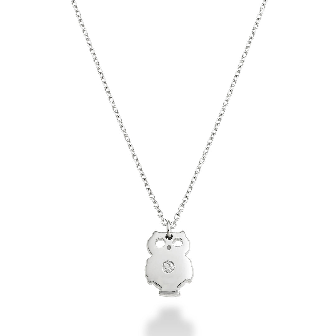 Mikiko cl 18k pöllö 0,01 ct valkokulta MD5132O4BR001