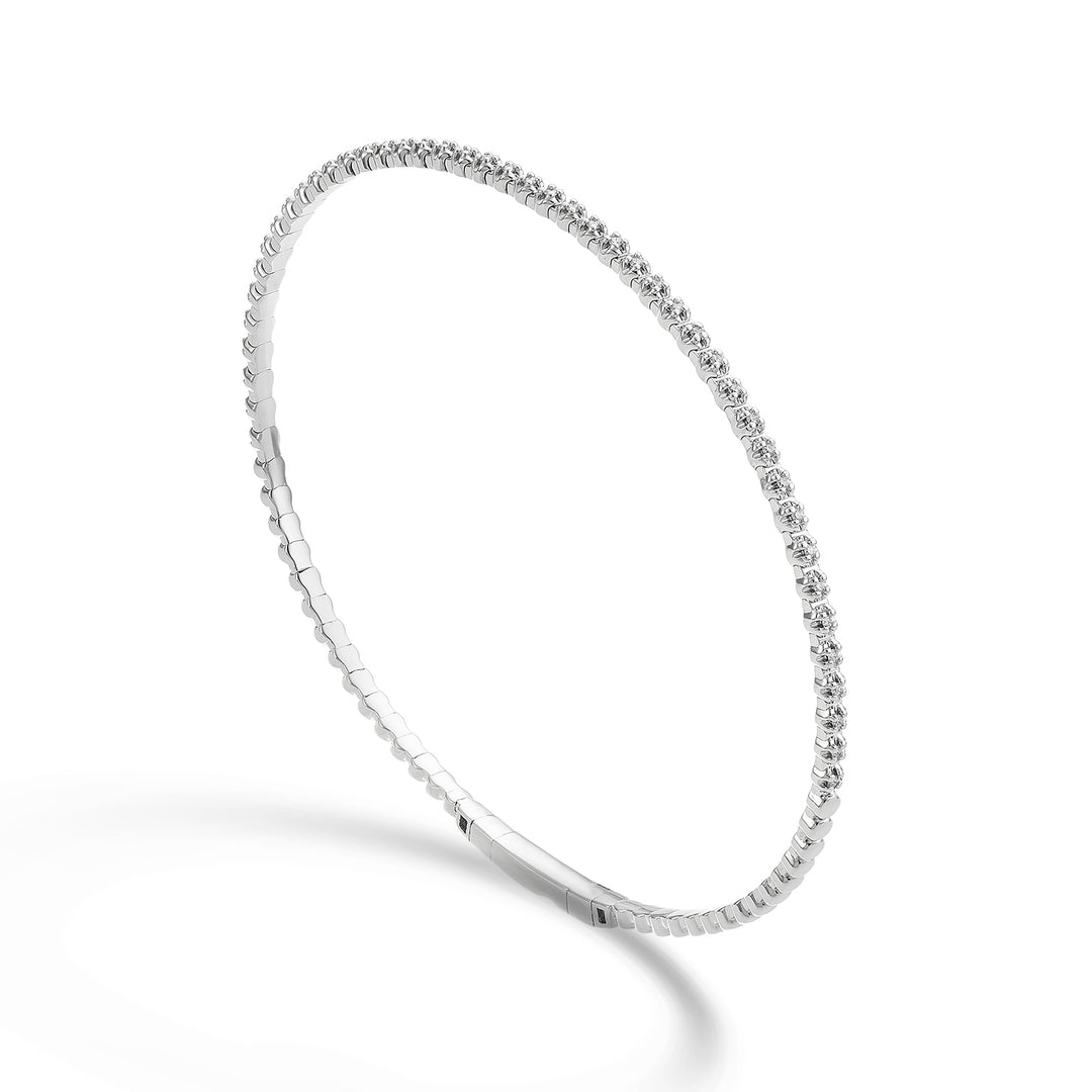 Golay br 18k tennis flex demi tour diam. Or blanc 0,12 ct 17 cm GBFLEX005DIO4