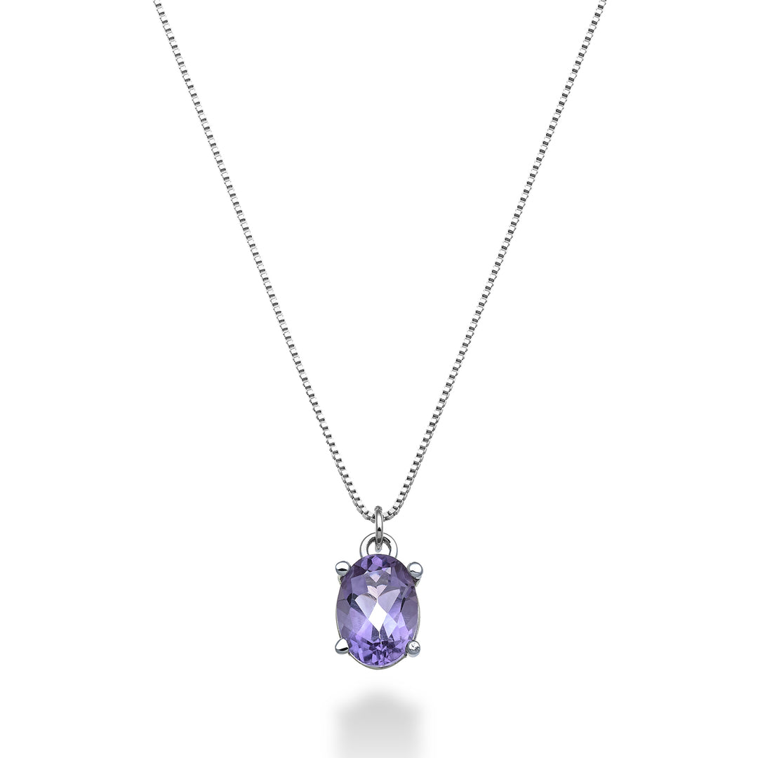 Nihama cl 18k ovális ametiszt 7x5 ct.0,60 ND5141O4AMET