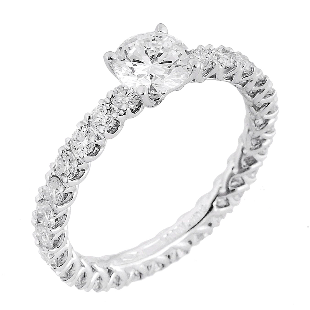Anel de graça linear Golay com solitário 0,7 ct ABTRE1477-21349110033