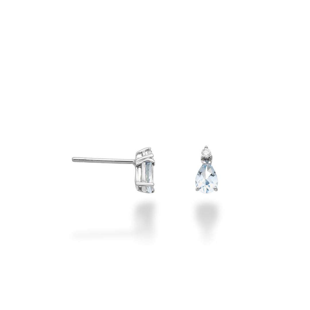 Gota Nihama o aguamarina 9k 6x4 y diamante NO5170R4AM