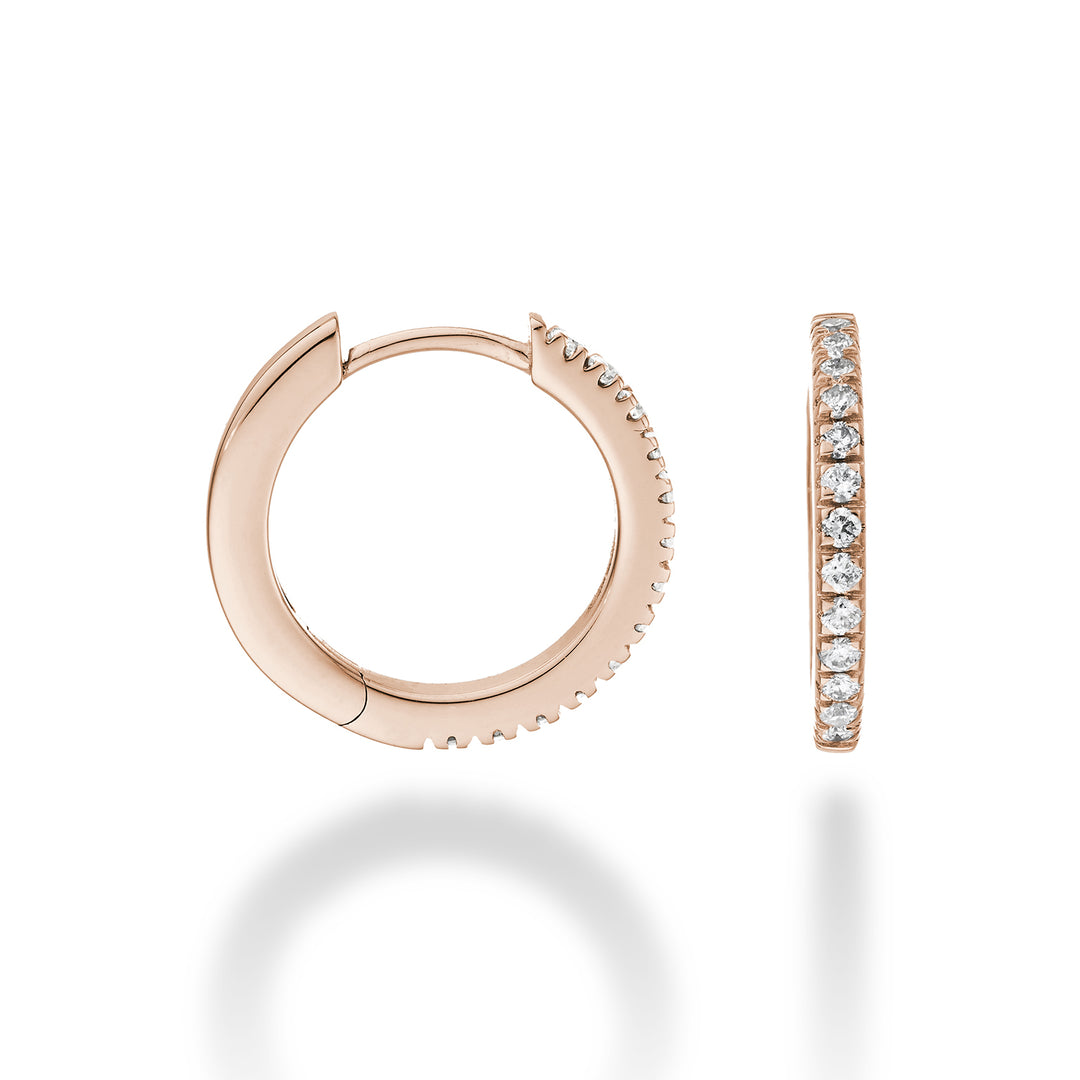 Mikiko of 18k ct.0,26 maat 4 roségoud diam. oosten. 15 mm MO5078O3BR026-4