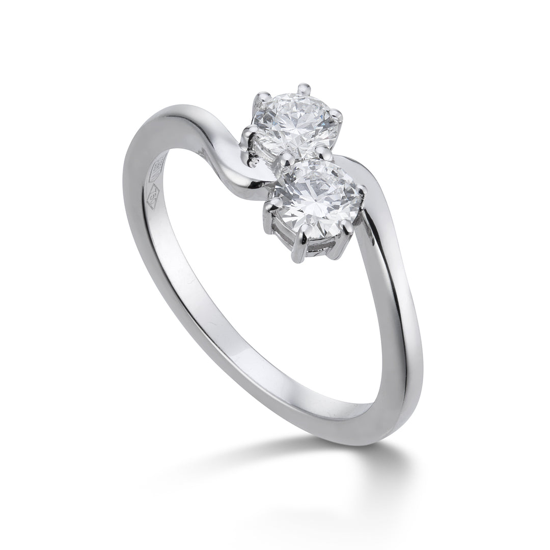 Golay anello bilogy con diamanti 0,60ct totali ABL001DI060-24059110120
