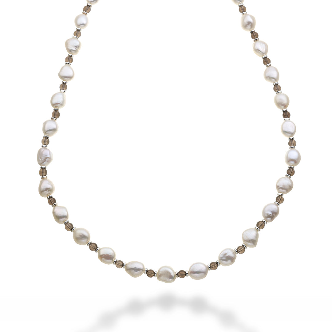 Mikiko cl ag925 fw bar 9/10 røykkvarts 4mm cm.45 MC7132A4SMOKE QUARTZ