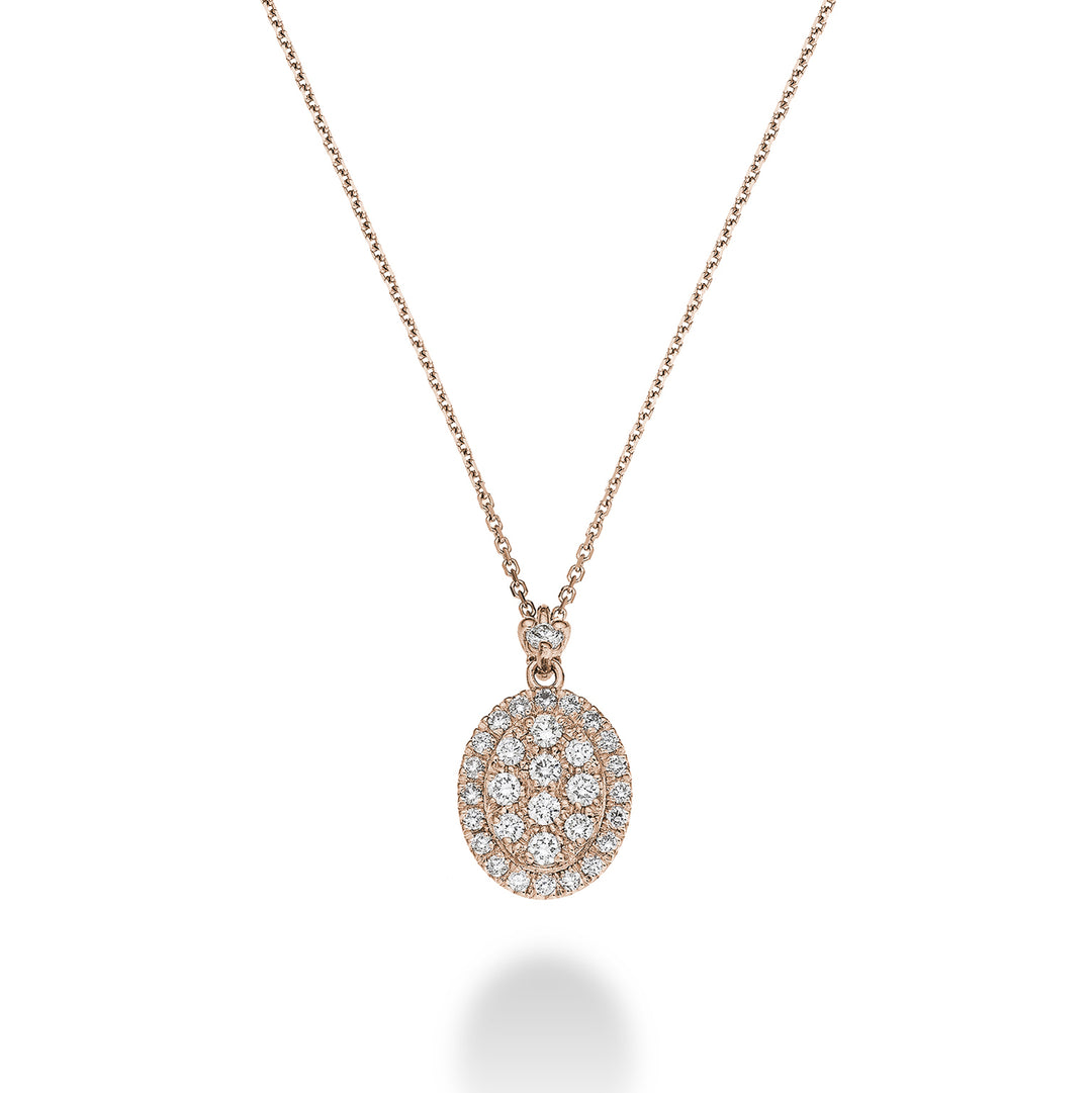 Golay multistone choker oválného tvaru růžové zlato GMPC002DIR-23095110036