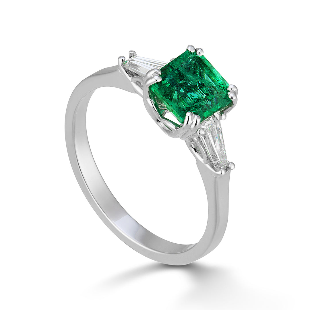 Golay okt smaragd ring 7x6 + lat tepper diamanten ACLOT005DISM76-23086110015