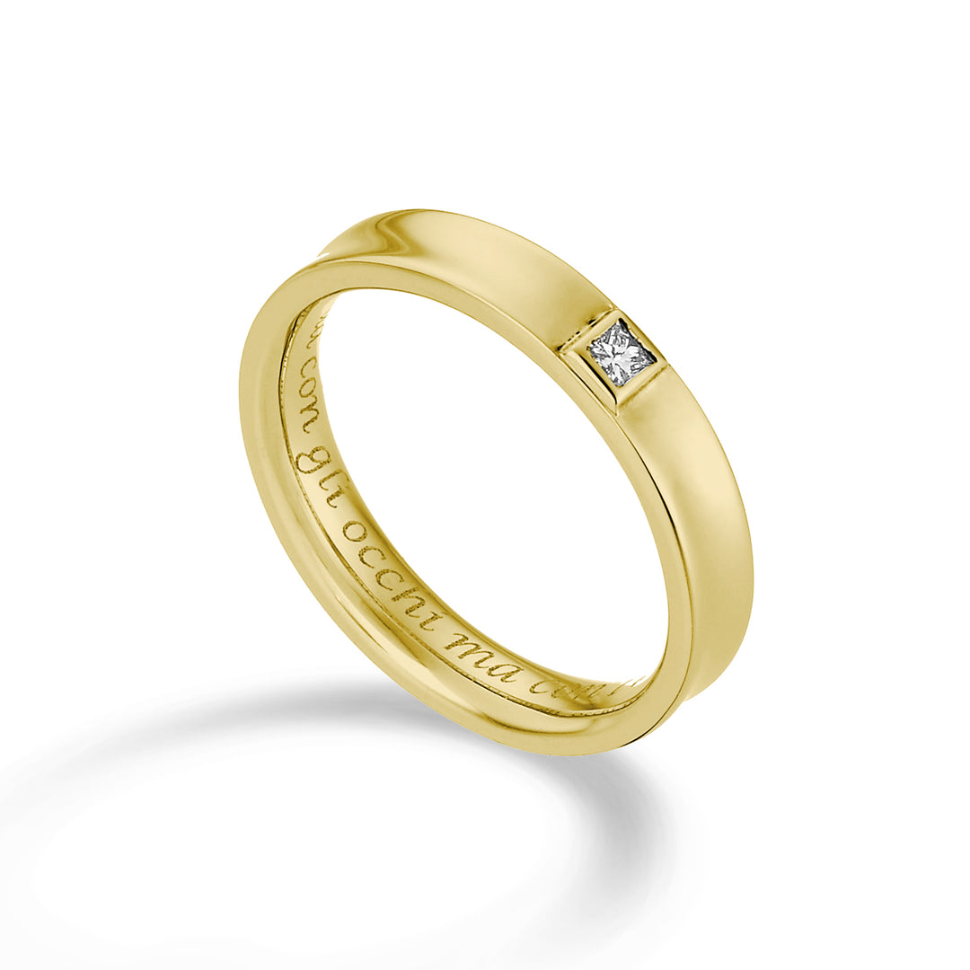 Golay, ein mittelgroßer Ehering aus 18 Karat mit Prinzessin, 0,06 ct GAFEDE09DIO1.006