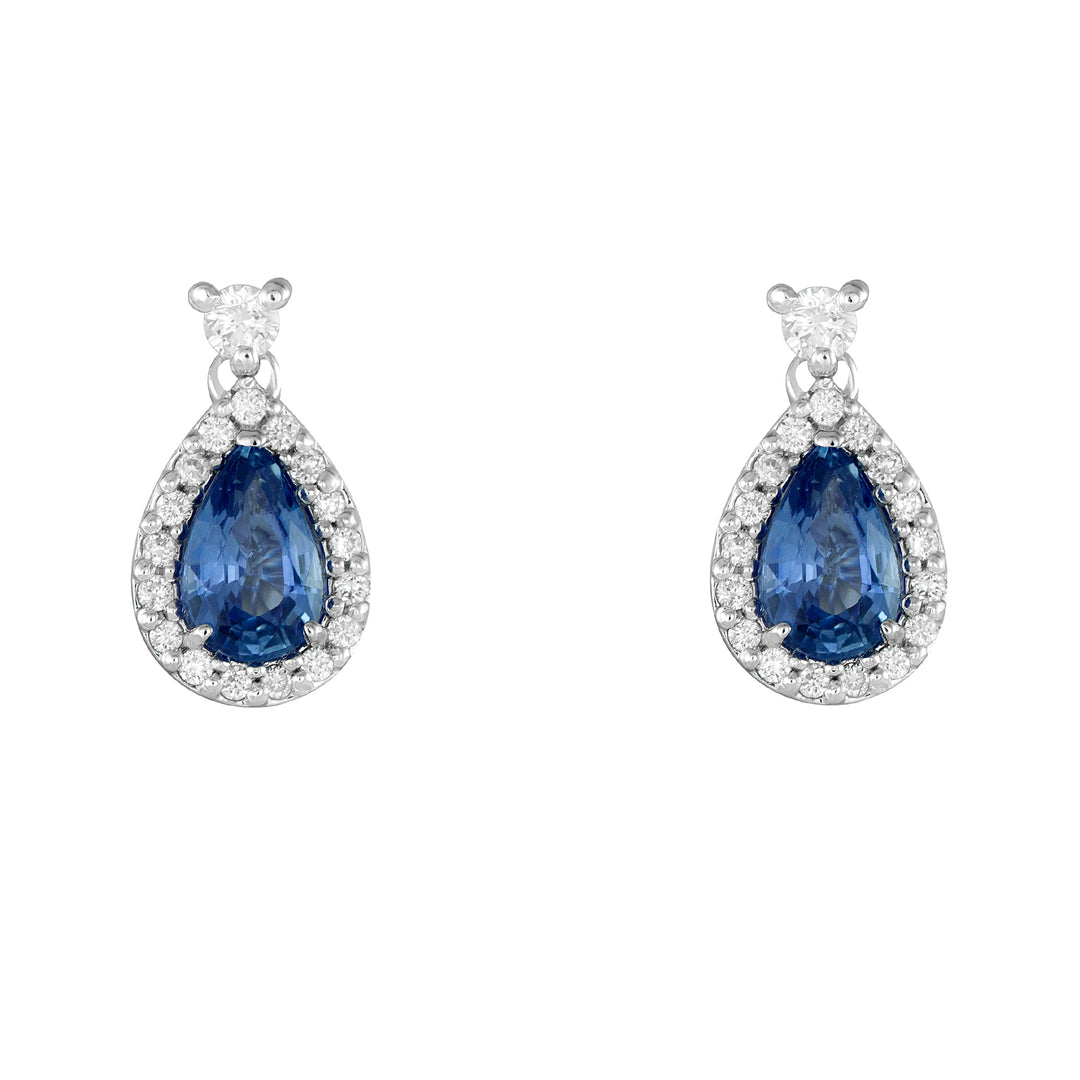 Golay 7x5 brincos de safira e diamante OCL032DIZB-24030110125