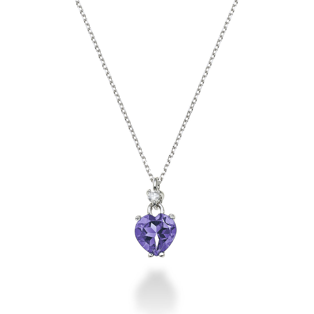 Mikiko cl 18k inimă ametist 6x6 ct.0.65 diam. ct.0.02 MPCL198DIAMET66O4
