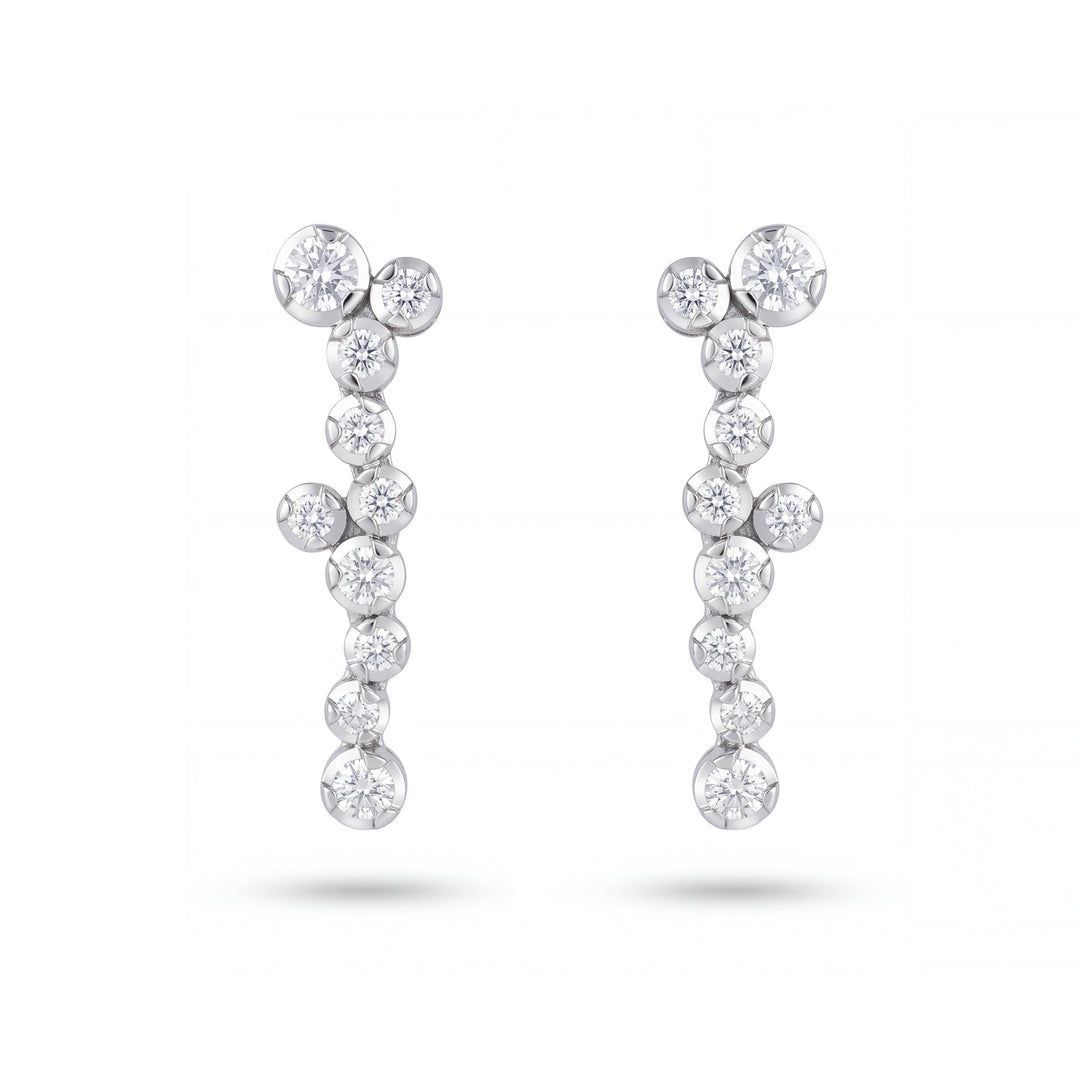 Wielokamienne kolczyki Golay Chaos z okrągłymi diamentami OMP880D-26134110155