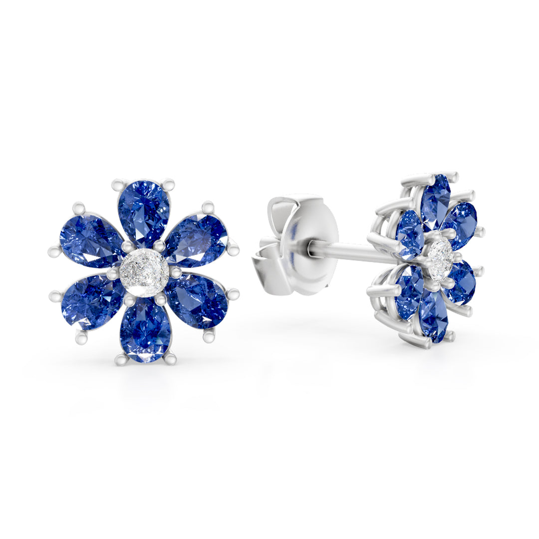 Golay six drop flower earrings with white sapphires 0.10ct OMP564DZB010B-26124110136