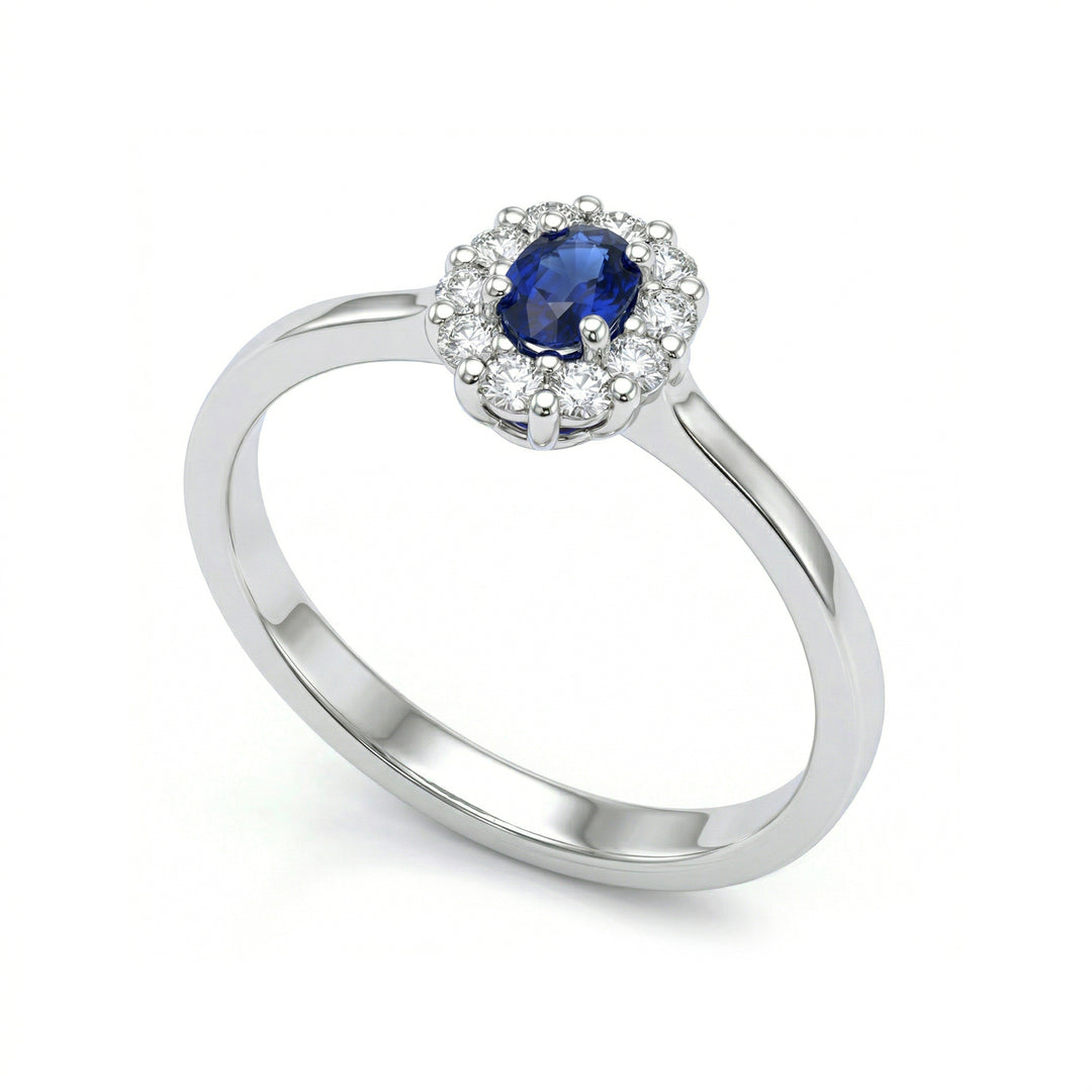 Bague saphir et diamant ovale Golay 4x3 ACL040DIZB-25143110265