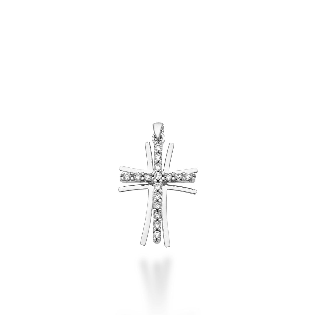 Nihama pe 18k 0,15 ct valkokulta risti 1,7 cm NP5020O4BR015