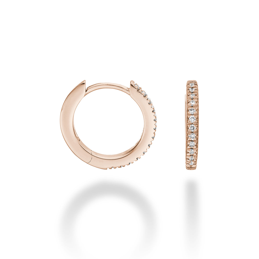 Mikiko ou 18k ct.0.13 tamanho 3 ouro rosa diam. leste. 13,5 mm MO5077O3BR013-3