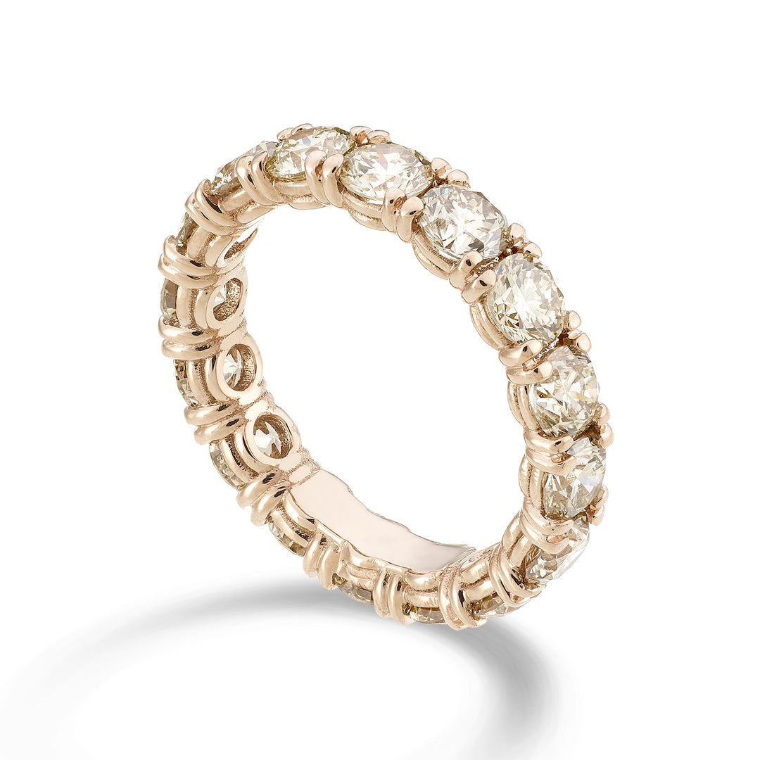 Anillo de dedo Golay lineal con diamante marrón talla 14 AET090BW24-14-23076110147