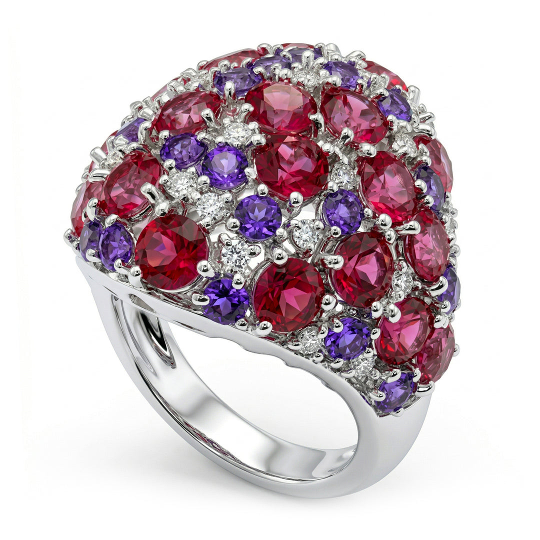 Golay ring pave rosa og lilla topas og diamanter APV010DITPV-18191110102
