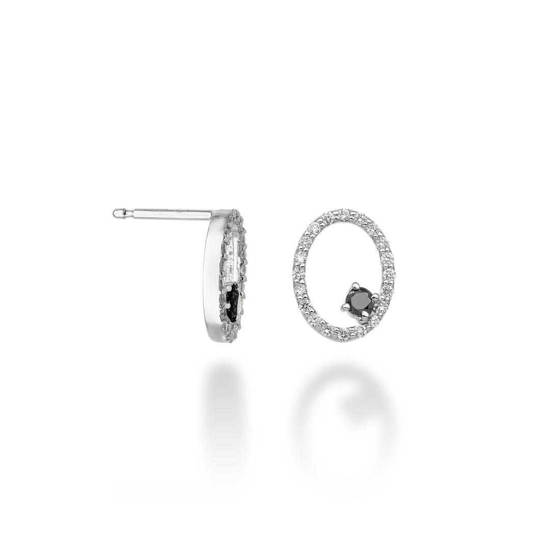 World Diamond Group sau diamant negru „oval” de 18k ct. 0,20 dia ct. 0,30 GO5137O4BK050