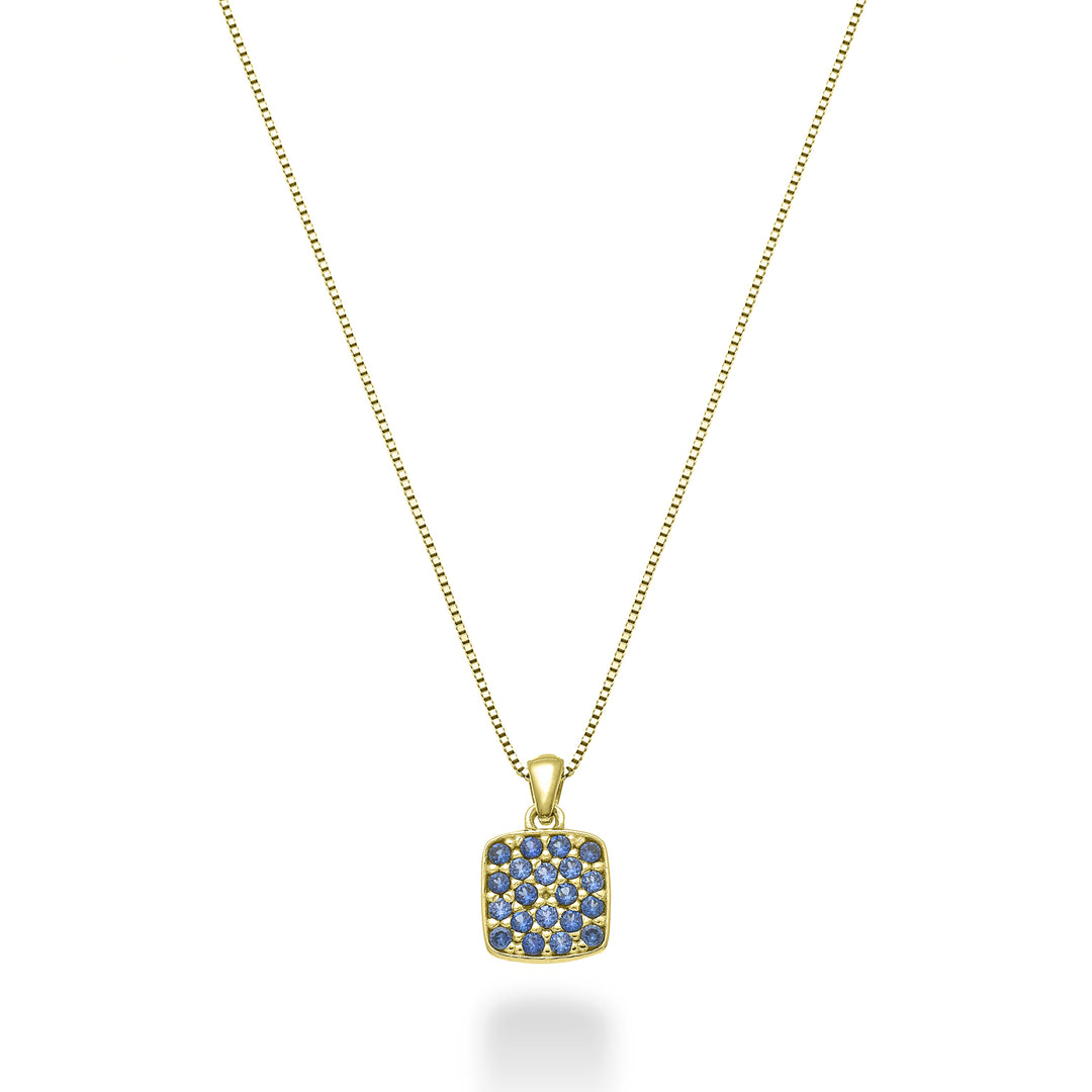 Mikiko cl 18k zafiros cuadrados 0,14 ct oro amarillo MD5164O1ZFR