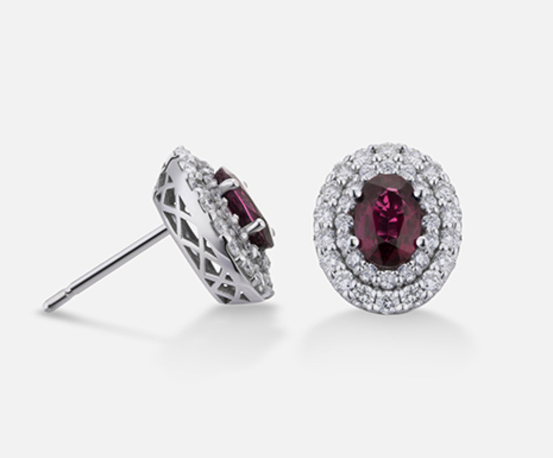 Nihama nebo 18k ruby ​​n. oválný 6x4 ct.0,80 dia ct.0,66 NO5040O4RBN080